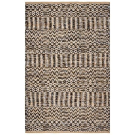 Safavieh 6 x 6 ft. Cape Cod Collection Global Square Hand Woven RugNavy & Natural CAP309N-6SQ